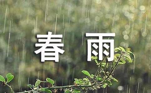 春雨的作文【熱】